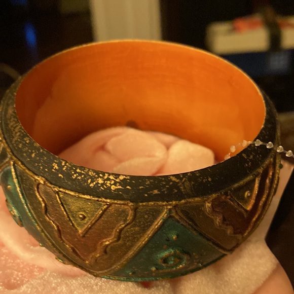 Vintage hand made wooden bracelet - Picture 3 of 3